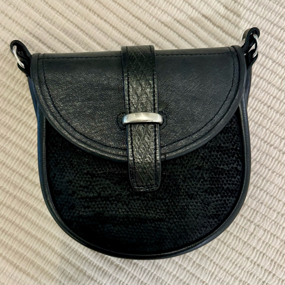 Black Leather Crossbody Bag
